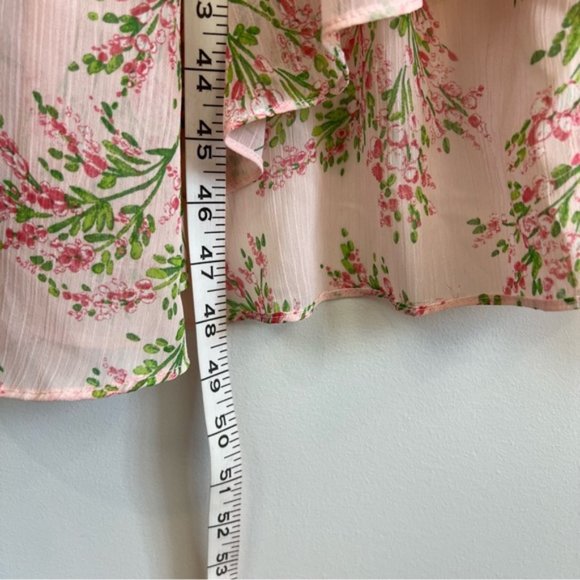 Tommy Hilfiger Chapan Bouquet Chiffon Midi Dress Size 12 NWT Pink Floral - Picture 13 of 16